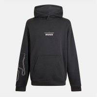 суичър,мъжки,ежедневни,облекла,мъжки,горнища,с,качулка,hugo,racing,print,hoodie,black