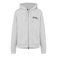 суичър,мъжки,горнища,с,качулка,мъжки,ежедневни,облекла,dsquared2,men,s,zip,hoodie,grey,melange