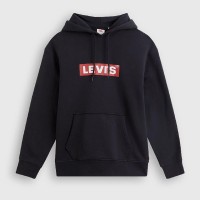 суичър,мъжки,ежедневни,облекла,мъжки,горнища,с,качулка,levis,men,s,relaxed,graphic,pull,over,hoodie,black