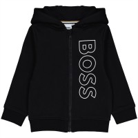 суичър,детски,облекла,boss,boss,large,logo,zip,hoodie,black,09b