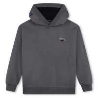 юношески,суичър,детски,облекла,dkny,logo,applique,hoodie,juniors,charcoal,094
