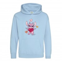 юношески,суичър,детски,горнища,с,качулка,детски,3/4,панталони,awd,disney,printed,junior,valentines,day,hoodie,angel,energy