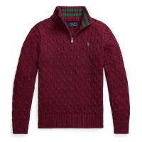 polo,ralph,lauren,kids,1,4,zip,fleece,classic,wine