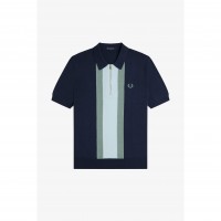 блуза,с,яка,мъжки,тениски,fred,perry,men,s,vertical,stripe,zipped,short,sleeve,polo,shirt,dk,airforce,738