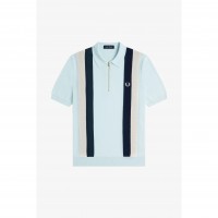 блуза,с,яка,мъжки,тениски,fred,perry,men,s,vertical,stripe,zipped,short,sleeve,polo,shirt,light,ice,r30