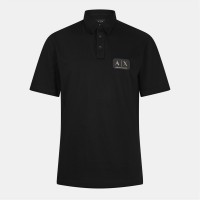 блуза,с,яка,мъжки,тениски,armani,exchange,men's,ax,badge,short,sleeve,polo,shirt,black,uc001