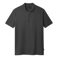 блуза,с,яка,облекла,на,разпродажба,мъжки,тениски,ps,paul,smith,men's,zipped,waffle,short,sleeve,polo,shirt,grey,76
