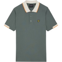 блуза,с,яка,мъжки,тениски,lyle,and,scott,retro,half,tipped,polo,shirt,green,mercurial