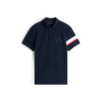 блуза,с,яка,облекла,на,разпродажба,мъжки,тениски,tommy,hilfiger,men's,short,sleeve,tape,detail,polo,shirt,desert,sky,dw5