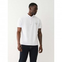 блуза,с,яка,мъжки,тениски,true,religion,men,s,relaxed,embroidered,short,sleeve,polo,shirt,optic,white