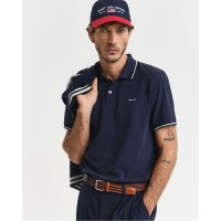 блуза,с,яка,мъжки,тениски,gant,tipped,pique,polo,shirt,evenng,blue,433