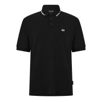 мъжки,тениски,armani,exchange,men,s,piquet,cotton,short,sleeve,polo,black