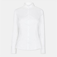 дамски,ризи,hugo,women's,long,sleeve,fitted,blouse,white