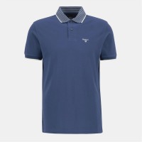 блуза,с,яка,облекла,на,разпродажба,мъжки,тениски,barbour,men's,denwick,short,sleeve,tailored,fit,polo,shirt,dark,denim,ny38