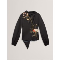 дамски,ризи,ted,baker,ted,tie,neck,top,ld54,black