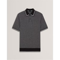 облекла,на,разпродажба,мъжки,тениски,ted,baker,ted,texture,polo,sn00,black