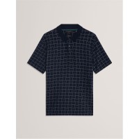 облекла,на,разпродажба,мъжки,тениски,ted,baker,ted,ss,jacquard,polo,sn54,navy