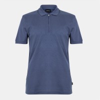 блуза,с,яка,облекла,на,разпродажба,мъжки,тениски,boss,mens,boss,black,paras,short,sleeve,modern,polo,shirt,open,blue,468