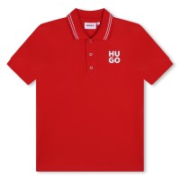 юношеска,блуза,с,яка,детски,облекла,hugo,stacked,logo,polo,shirt,juniors,red,990