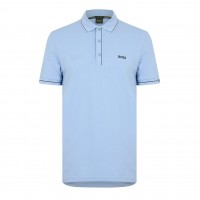 блуза,с,яка,облекла,на,разпродажба,мъжки,тениски,boss,men's,paule,short,sleeve,polo,shirt,open,blue