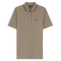 блуза,с,яка,мъжки,тениски,boss,mens,boss,green,short,sleeve,zip,polo,shirt,philix,lt,pastel,green