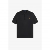 блуза,с,яка,мъжки,тениски,fred,perry,men,s,knitted,short,sleeve,polo,shirt,blk,gld,198