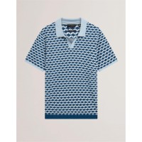 ted,baker,men,s,jacquard,short,sleeve,polo,shirt,dk,blue