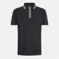 блуза,с,яка,облекла,на,разпродажба,мъжки,тениски,ps,paul,smith,men's,zipped,short,sleeve,polo,shirt,black,79