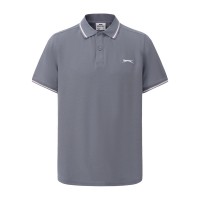 slazenger,tipped,polo,shirt,mens,slate,grey