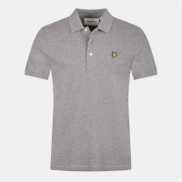 блуза,с,яка,lyle,and,scott,basic,short,sleeve,polo,shirt,mid,grey,t28