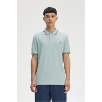 блуза,с,яка,мъжки,тениски,fred,perry,short,sleeve,twin,tipped,polo,shirt,silver,blue,y26