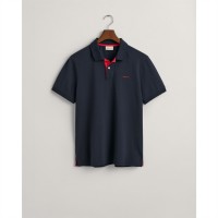 блуза,с,яка,облекла,на,разпродажба,мъжки,тениски,gant,contrast,pique,polo,shirt,blue,433