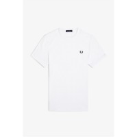 тениска,мъжки,тениски,fred,perry,ringer,t,shirt,white,100