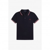 блуза,с,яка,детски,3/4,панталони,fred,perry,twin,tipped,polo,shirt,navy,white,t55