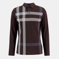 блуза,с,яка,мъжки,тениски,barbour,men,s,b,li,blaine,long,sleeve,polo,shirt,dark,oak,br17
