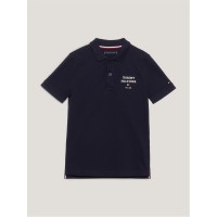 юношеска,блуза,с,яка,детски,облекла,tommy,hilfiger,logo,polo,short,sleeve,shirt,junior,desert,sky