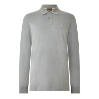 блуза,с,яка,мъжки,тениски,boss,mens,boss,orange,passerby,premium,cotton,long,sleeve,polo,shirt,with,logo,detail,dark,grey
