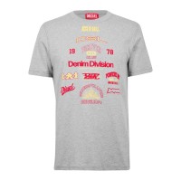 мъжки,тениски,diesel,diesel,multi,logo,t,sn42,grey,9cb