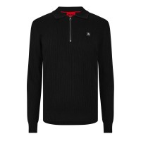 горнище,с,цип,мъжки,тениски,hugo,sastoro,quarter,zip,top,black,001