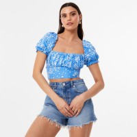 дамски,ризи,jack,wills,tie,back,top,blue,print