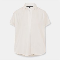 риза,с,къс,ръкав,дамски,ризи,french,connection,embroidered,short,sleeve,shirt,linen,white