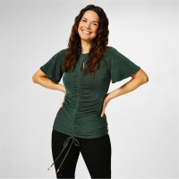 фланелка,дамски,ризи,biba,biba,keyhole,jersey,top,dark,green