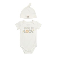 бебешка,шапка,бебешки,облекла,hello,world,baby,unisex,2024,bodysuit,and,hat,set,white