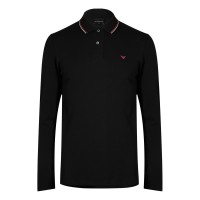 блуза,с,яка,мъжки,тениски,emporio,armani,long,sleeved,tipped,polo,shirt,black,0999