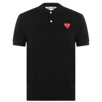 блуза,с,яка,мъжки,тениски,comme,des,garcons,play,embroidered,logo,polo,shirt,black,red