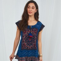 дамски,ризи,joe,browns,joe,browns,blue,boho,top,blue
