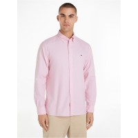 риза,облекла,на,разпродажба,мъжки,ризи,tommy,hilfiger,men's,oxford,regular,fit,long,sleeve,plain,shirt,classic,pink