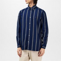 облекла,на,разпродажба,мъжки,ризи,tommy,hilfiger,men's,shadow,stripe,long,sleeve,patterned,shirt,navy,white