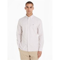 облекла,на,разпродажба,мъжки,ризи,tommy,hilfiger,men's,oxford,striped,long,sleeve,patterned,shirt,khaki,white