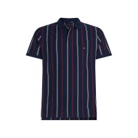 блуза,с,яка,облекла,на,разпродажба,мъжки,тениски,tommy,hilfiger,men's,stripe,short,sleeve,polo,shirt,navy,white